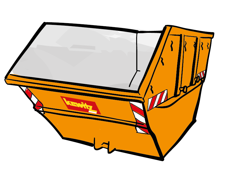 10 cbm Absetzmulde für Dämmmaterial