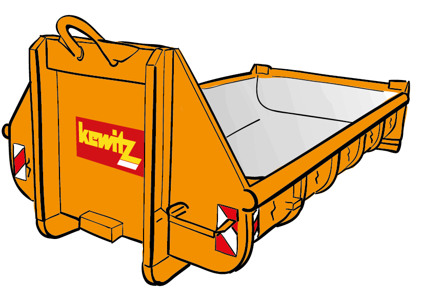 4 cbm Citycontainer für Ziegelbruch