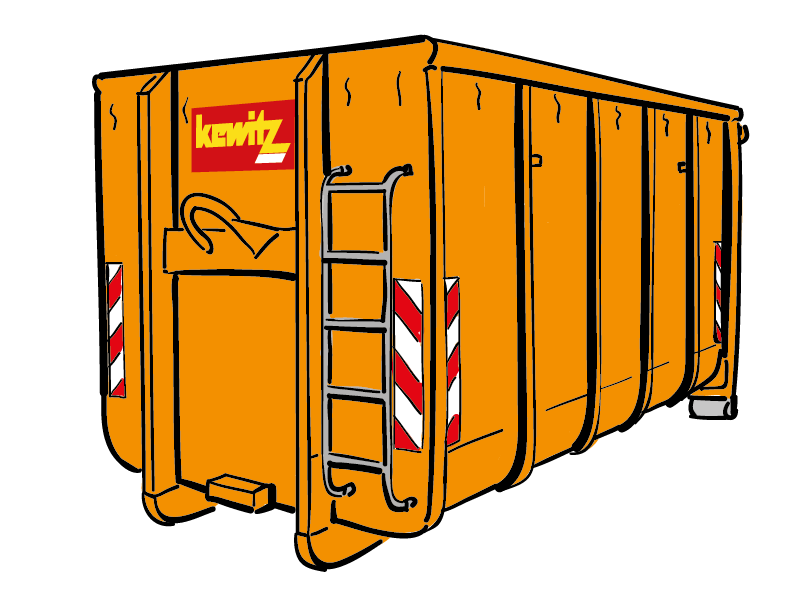 17 cbm Citycontainer für Dachpappe