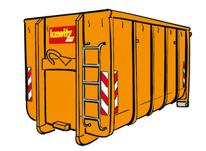 17 cbm Citycontainer für Dämmmaterial