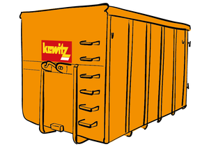 17 cbm Citycontainer für sauberes Altholz