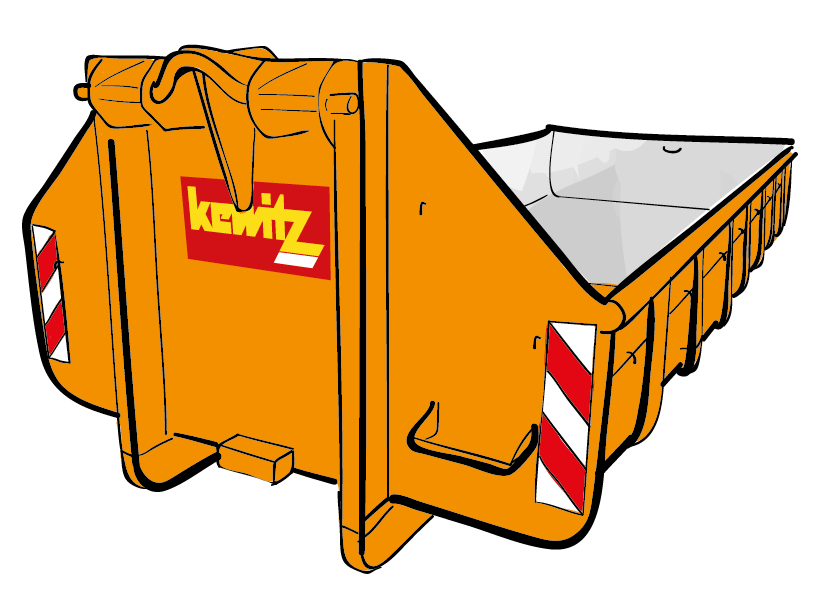 10 cbm Abrollcontainer für Asbest