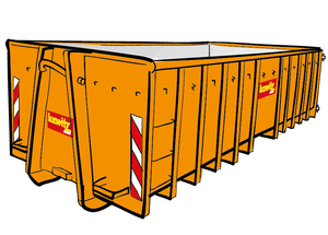 20 cbm Abrollcontainer für Asbest
