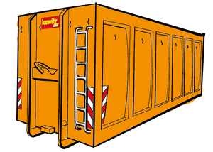 31 cbm Abrollcontainer für Styropor (verdreckt)